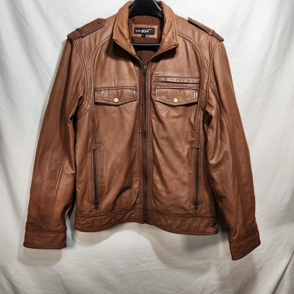 Black‎ Rivet Mens Genuine Leather Size 44 Large Tall Brown